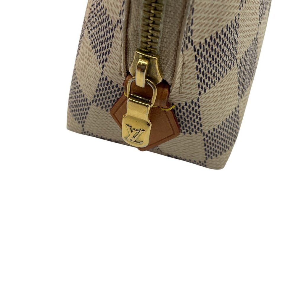 Louis Vuitton Ivory Damier Azur Canvas Cosmetic Pouch - Picture 12 of 16